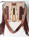 American Darling ADBGZ577 Signature Crossbody Hand Tooled Saddle Blanket Genuine Leather women bag western handbag purse