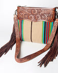 American Darling ADBGZ583 Signature Crossbody Hand Tooled Saddle Blanket Genuine Leather women bag western handbag purse