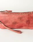 Never Mind Nmbg101F Wristlet Vintage Handmade Genuine Cowhide Leather Women Bag Western Handbag Purse