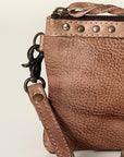 Never Mind Nmbg102E Small Crossbody Vintage Handmade Genuine Cowhide Leather Women Bag Western Handbag Purse