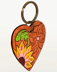 American Darling ADKR183 Hand Tooled Carved Genuine Leather Keyring
