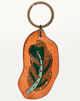 American Darling ADKR198 Hand Tooled Carved Genuine Leather Keyring
