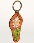 American Darling ADKR200 Hand Tooled Carved Genuine Leather Keyring