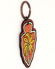 American Darling ADKR208 Hand Tooled Carved Genuine Leather Keyring