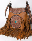 American Darling Cross Body Hand Tooled Genuine Leather women bag western handbag purse