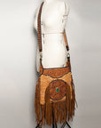 American Darling Cross Body Hand Tooled Genuine Leather women bag western handbag purse