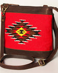 American Darling Large Crossbody Saddle Blanket Genuine Leather women bag western handbag purse