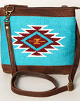 American Darling Large Crossbody Saddle Blanket Genuine Leather women bag western handbag purse