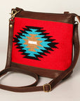 American Darling Large Crossbody Saddle Blanket Genuine Leather women bag western handbag purse