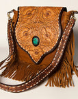 American Darling ADBGA238A Messenger Hand Tooled Genuine Leather women bag western handbag purse