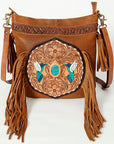 American Darling ADBGA241A Large Crossbody Hand Tooled Genuine Leather women bag western handbag purse