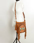 American Darling ADBGA241A Large Crossbody Hand Tooled Genuine Leather women bag western handbag purse