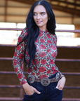 LEOPARD & ROSES MESH LAYERING TOP