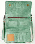 Never Mind Nmbg103A Wallet Vintage Handmade Genuine Cowhide Leather Women Bag Western Handbag Purse