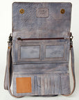 Never Mind Nmbg103D Wallet Vintage Handmade Genuine Cowhide Leather Women Bag Western Handbag Purse