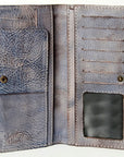 Never Mind Nmbg104C Wallet Vintage Handmade Genuine Cowhide Leather Women Bag Western Handbag Purse