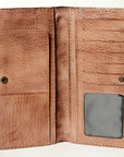 Never Mind Nmbg104D Wallet Vintage Handmade Genuine Cowhide Leather Women Bag Western Handbag Purse
