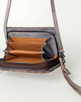 Never Mind Nmbg105C Wallet Vintage Handmade Genuine Cowhide Leather Women Bag Western Handbag Purse