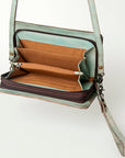 Never Mind Nmbg106 Wallet Vintage Handmade Genuine Cowhide Leather Women Bag Western Handbag Purse