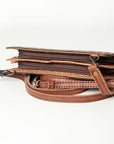 American Darling ADBG806 Clutch Hand Tooled Hair-On Genuine Leather Women Bag Western Handbag Purse