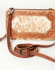 American Darling Hand Tooled Hair On Genuine Leather Women Bag Western Handbag Purse