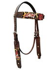 Bar H Equine Horse Leather Lilibeth Horse One Ear Headstall Brown