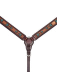 Bar H Equine Austin Arrow Spotted Leather One Ear Headstall Brown