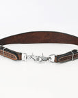 Bar H Equine Austin Arrow Spotted Leather One Ear Headstall Brown