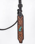 Bar H Equine American Leather Horse Saddle Tack One Ear Headstall Brown