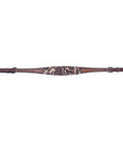 Bar H Equine Premium Hand Tooled Leather Stainless Steel Hardware Breast Collar Brown