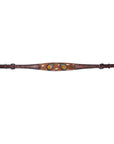 Bar H Equine Premium Hand Tooled Leather Stainless Steel Hardware Breast Collar Brown