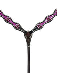 Bar H Equine Genuine Western American Leather Horse Premium Headstall & Breast Collar Set