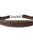 Bar H Equine Genuine Western American Leather Horse Premium Headstall & Breast Collar Set