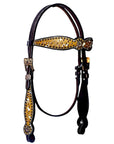 Bar H Equine Western Horse Genuine American Leather Wither Straps Breast Collar Headstall Tack Set