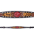 Bar H Equine Western Horse Floral Cheetah Print Genuine American Leather Tack Set