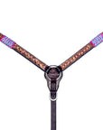 BAR H EQUINE Western Leather Horse Premium Headstall & Breast Collar Set