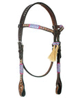 BAR H EQUINE Western Leather Horse Premium Headstall & Breast Collar Set