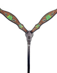 BAR H EQUINE Western Leather Horse Premium Headstall & Breast Collar Set