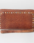 Never Mind Nmbgz110A Wallet Vintage Handmade Genuine Cowhide Leather Women Bag Western Handbag Purse