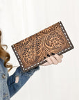 American Darling ADBGZ584B Wallet Hand Tooled Genuine Leather women bag western handbag purse