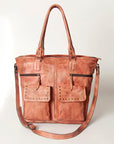 Never Mind Nmbg116A Tote Vintage Handmade Genuine Cowhide Leather Women Bag Western Handbag Purse