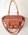 Never Mind Nmbg116A Tote Vintage Handmade Genuine Cowhide Leather Women Bag Western Handbag Purse