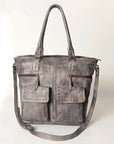Never Mind Nmbg116B Tote Vintage Handmade Genuine Cowhide Leather Women Bag Western Handbag Purse