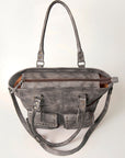 Never Mind Nmbg116B Tote Vintage Handmade Genuine Cowhide Leather Women Bag Western Handbag Purse