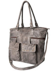 Never Mind Nmbg116B Tote Vintage Handmade Genuine Cowhide Leather Women Bag Western Handbag Purse
