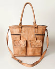 Never Mind Nmbg116C Tote Vintage Handmade Genuine Cowhide Leather Women Bag Western Handbag Purse