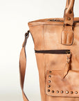 Never Mind Nmbg116C Tote Vintage Handmade Genuine Cowhide Leather Women Bag Western Handbag Purse