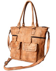 Never Mind Nmbg116C Tote Vintage Handmade Genuine Cowhide Leather Women Bag Western Handbag Purse