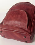 Never Mind Nmbg119G Backpack Vintage Handmade Genuine Cowhide Leather Women Bag Western Handbag Purse