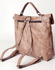 Never Mind Nmbg109A Backpack Vintage Handmade Genuine Cowhide Leather Women Bag Western Handbag Purse